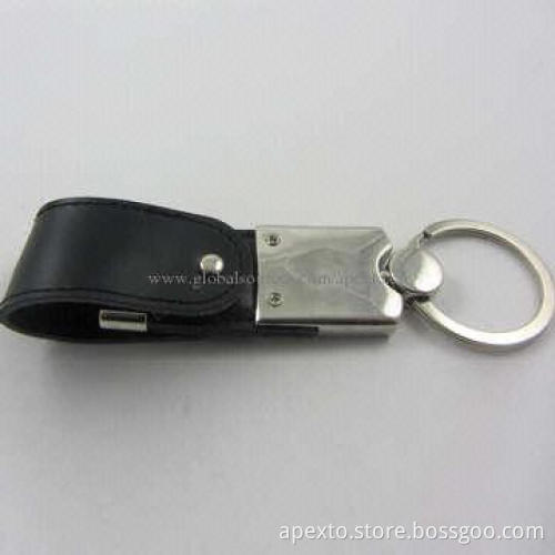 Leather USB Flash Drive with 10-year Minimum Data Retention, 512MB to 32GB Capacity